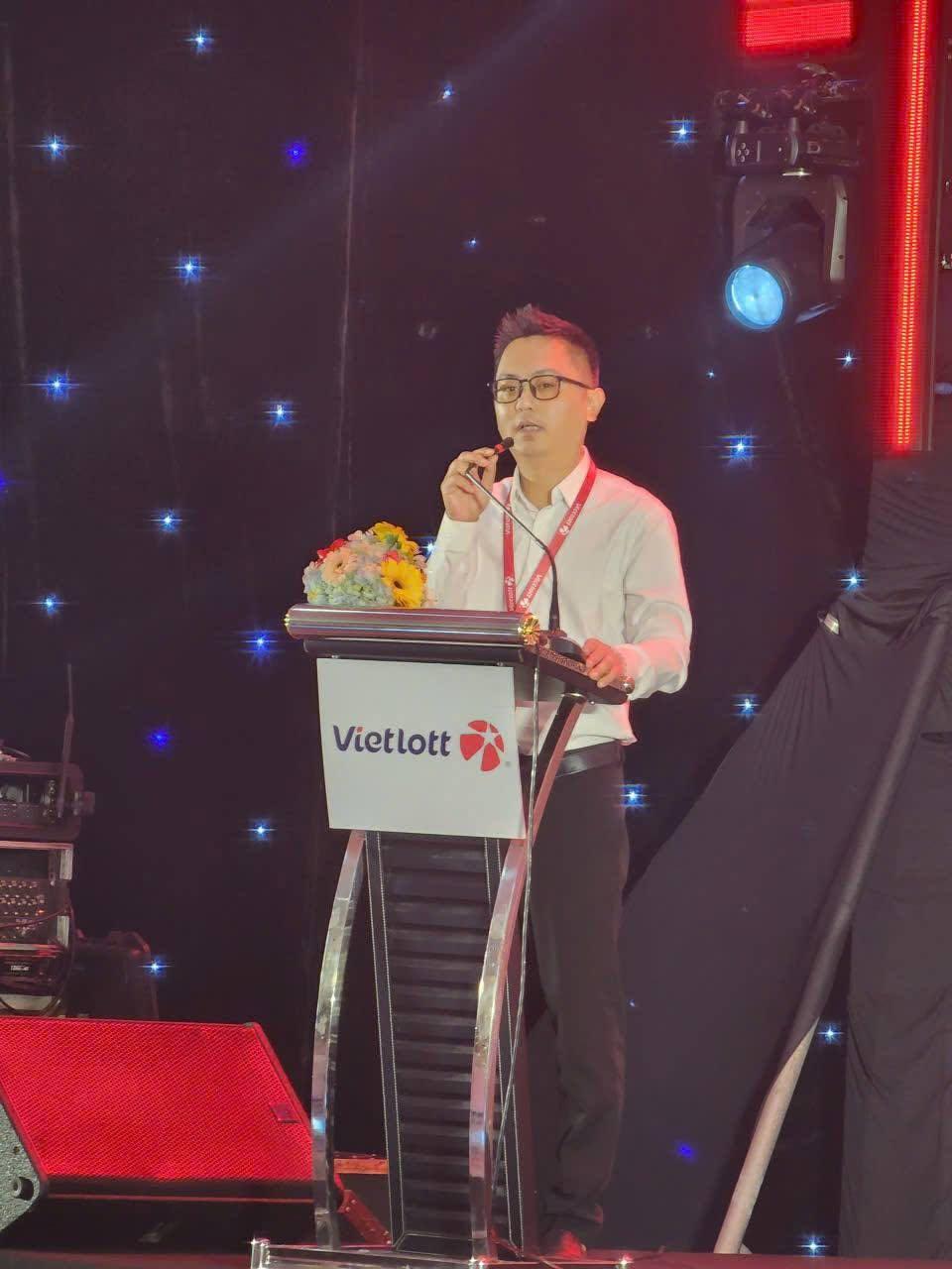 Đại diện VinaLott phát biểu tại sự kiện